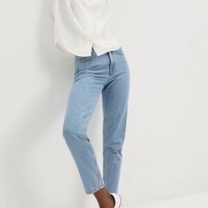 Frank And Oak Tapered High Rise Jeans Light Wash Size 26